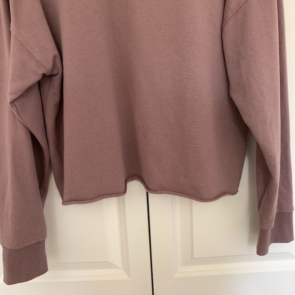 Massimo Mauve Cropped Weave Sweatshirt - Picture 3 of 4
